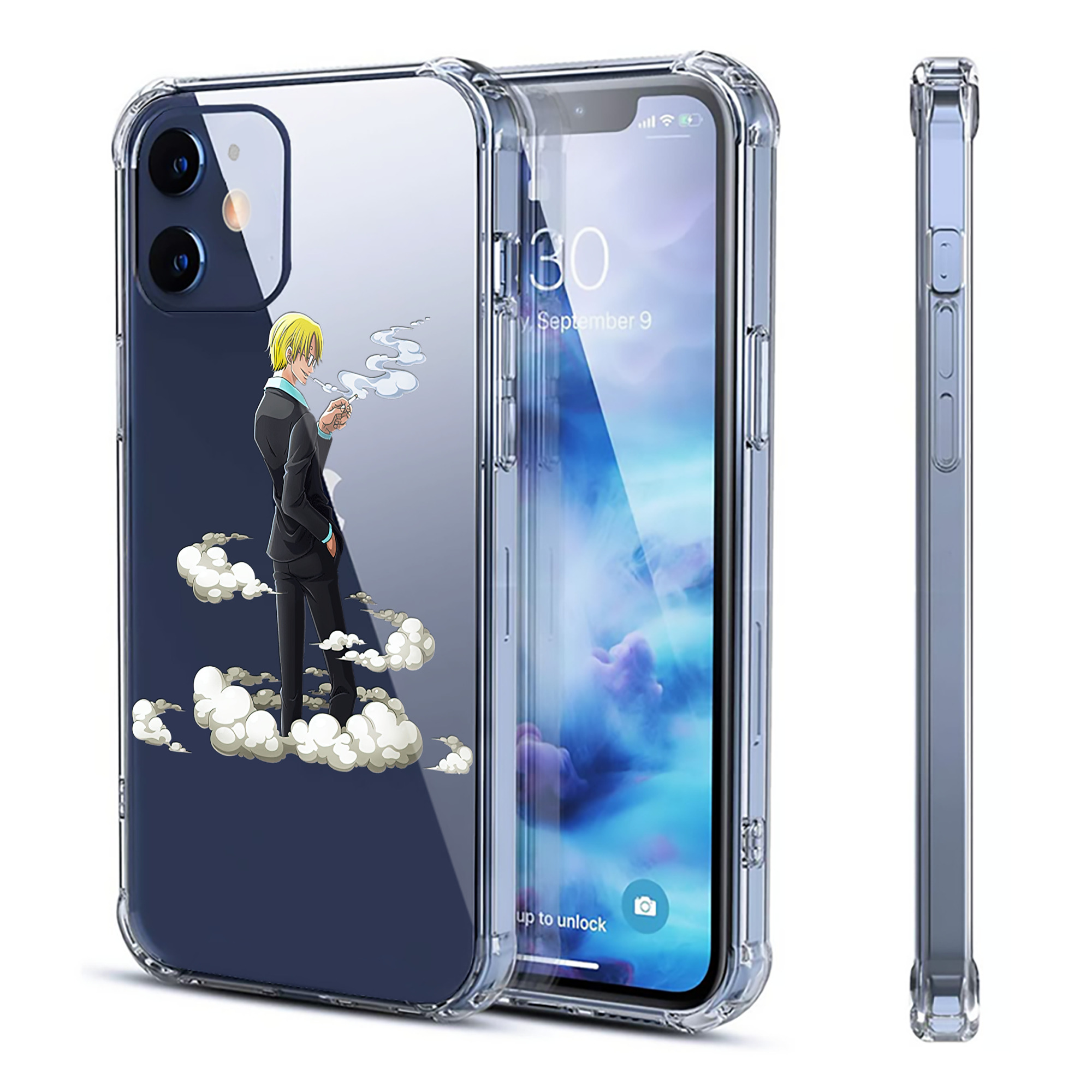 （画像用） ワンピース サンジ ONE PIECE Sanji 【iPhone 12シリーズ対応】透明スマホケース（クリアソフトケース）